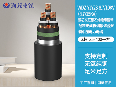 銅芯交聯(lián)聚乙烯絕緣鋼帶鎧裝無(wú)鹵低煙聚烯烴護(hù)套中壓電力電纜 銅芯交聯(lián)聚乙烯絕緣鋼帶鎧裝無(wú)鹵低煙聚烯烴護(hù)套中壓電力電纜